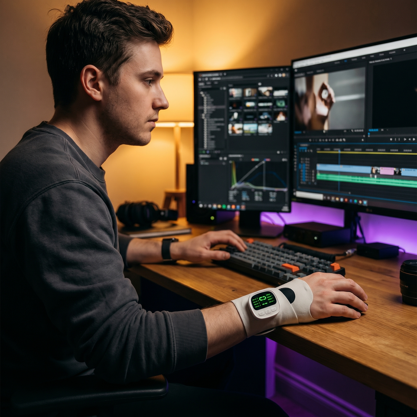 PulseRelief Pro — EMS Wrist Massager for Pain Relief and Recovery